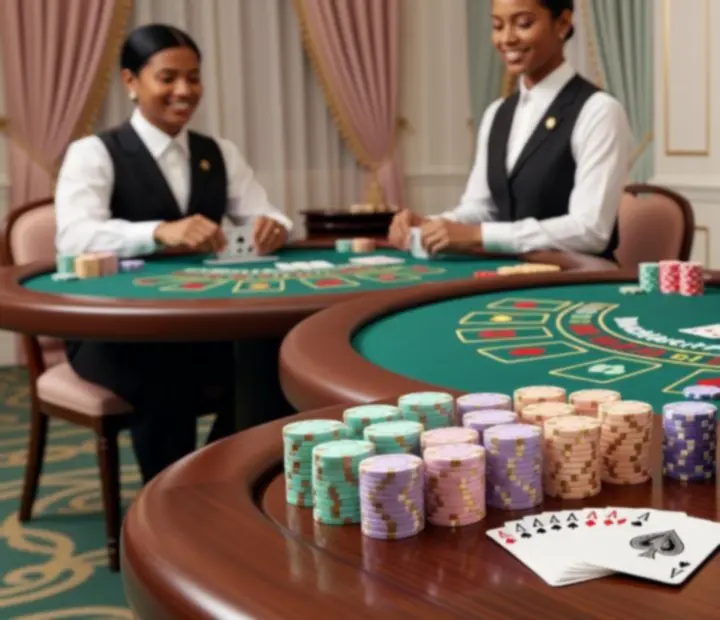 Casinoabend mit Poker-, Roulette- und Blackjack-Tischen als Eventattraktion