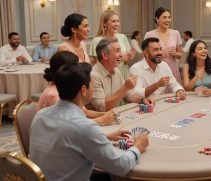 Poker-Turnier bei einem Firmenevent mit moderierten Spieltischen
